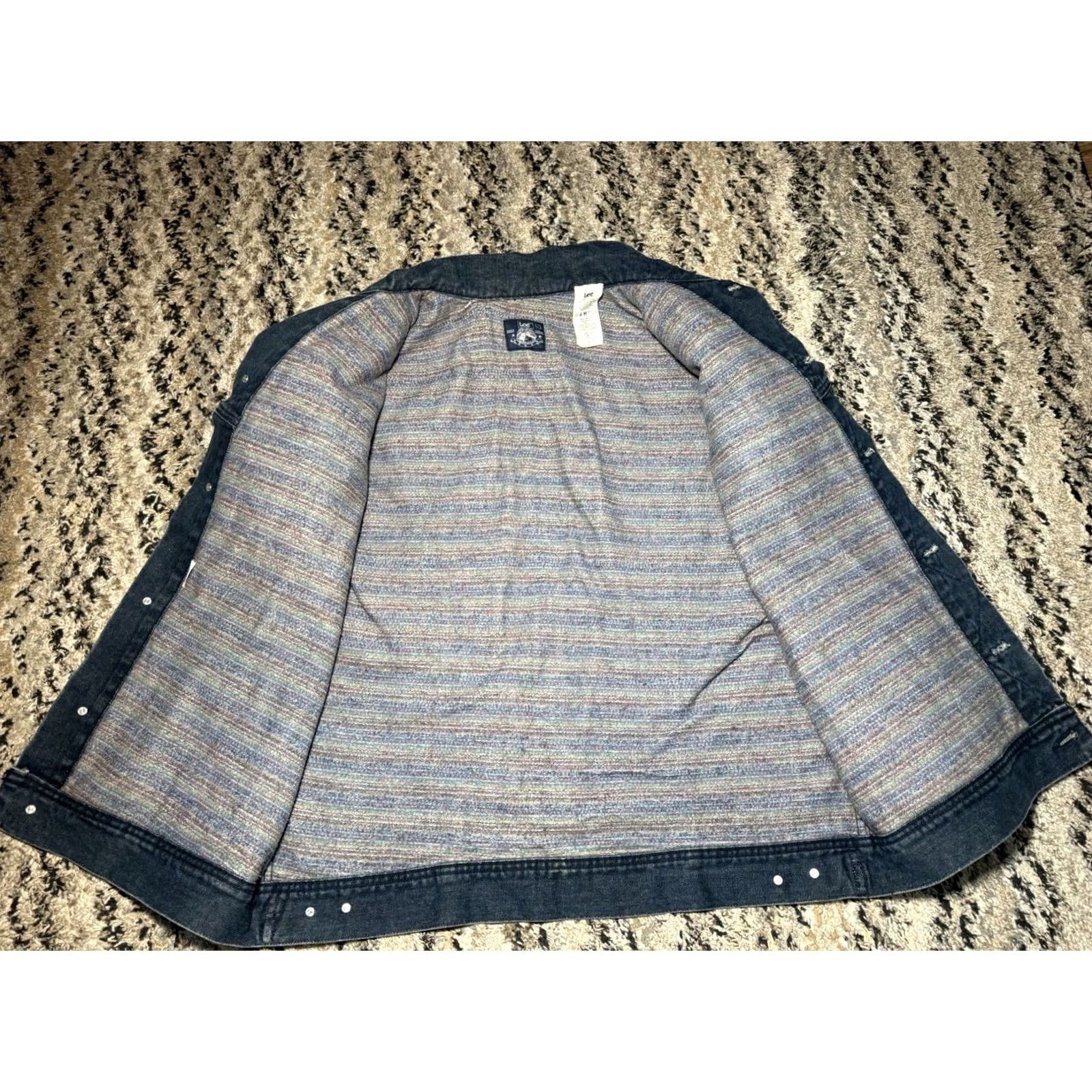 Lee 90s Lee Denim Trucker Vest - Mens Large, Lined, Vintage Size US L / EU 52-54 / 3 - 2 Thumbnail