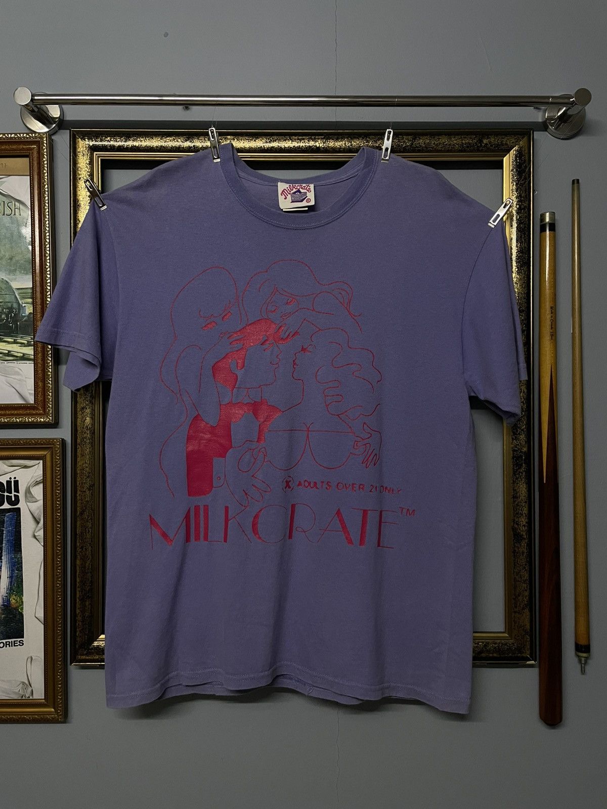 Designer × Japanese Brand × Vintage Vintage 90s Japan Designer Milkcrate Adult Over 21 Photo Tee Size US M / EU 48-50 / 2 - 1 Thumbnail