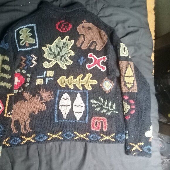Other Vintage Pacific Northwest Novelty Cardigan Sweater Linen Size S / US 4 / IT 40 - 7 Thumbnail