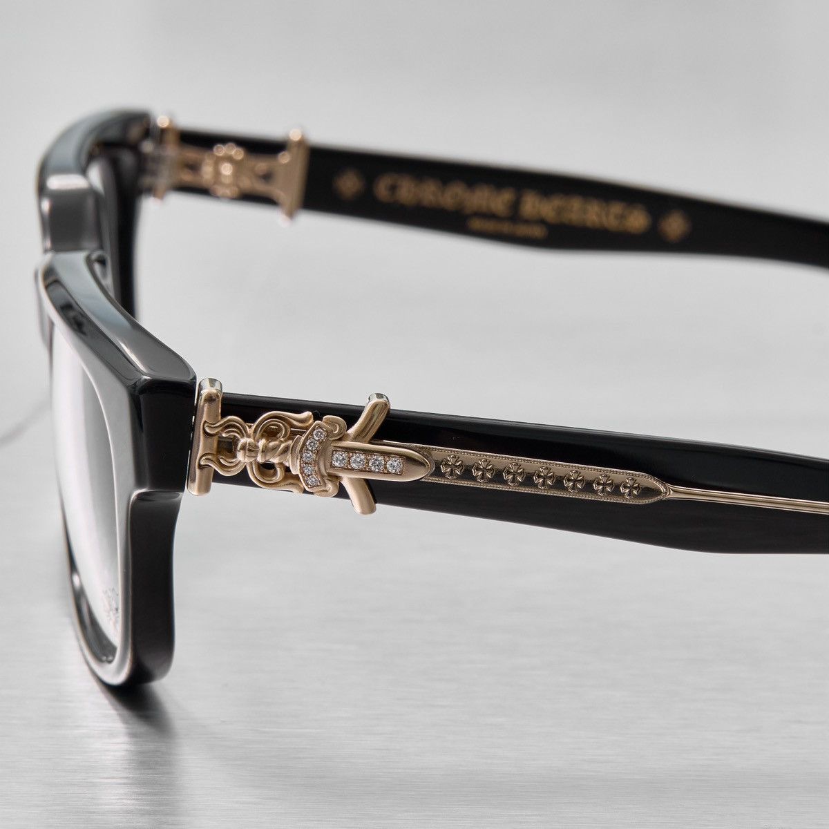 Chrome Hearts CHROME HEARTS VAGILLIONAIRE II BK -18KGP DIAMOND BOY GLASSES Size ONE SIZE - 3 Thumbnail