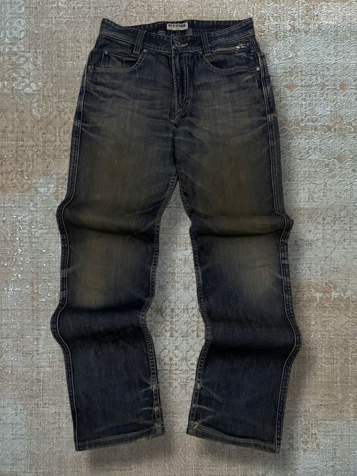 Vintage 1990s Designer Back Number Mudwash Style Denim