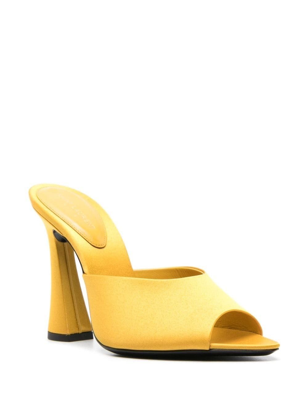 Saint Laurent Paris os11x0126 105mm Satin Mules in Mustard Yellow Size US 6.5 / IT 36.5 - 2 Thumbnail