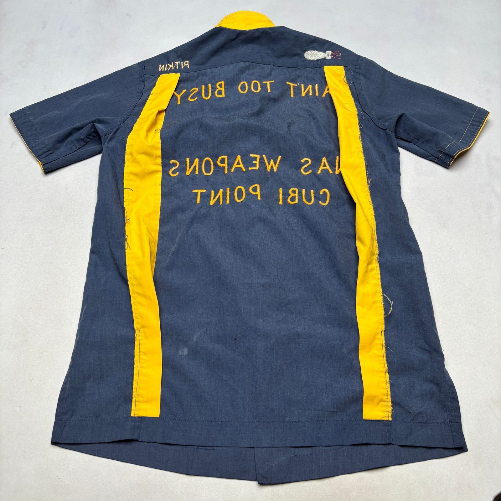 Vintage Vintage 60s US Navy NAS Cubi Point Weapons Bowling Shirt M Size US M / EU 48-50 / 2 - 8 Thumbnail