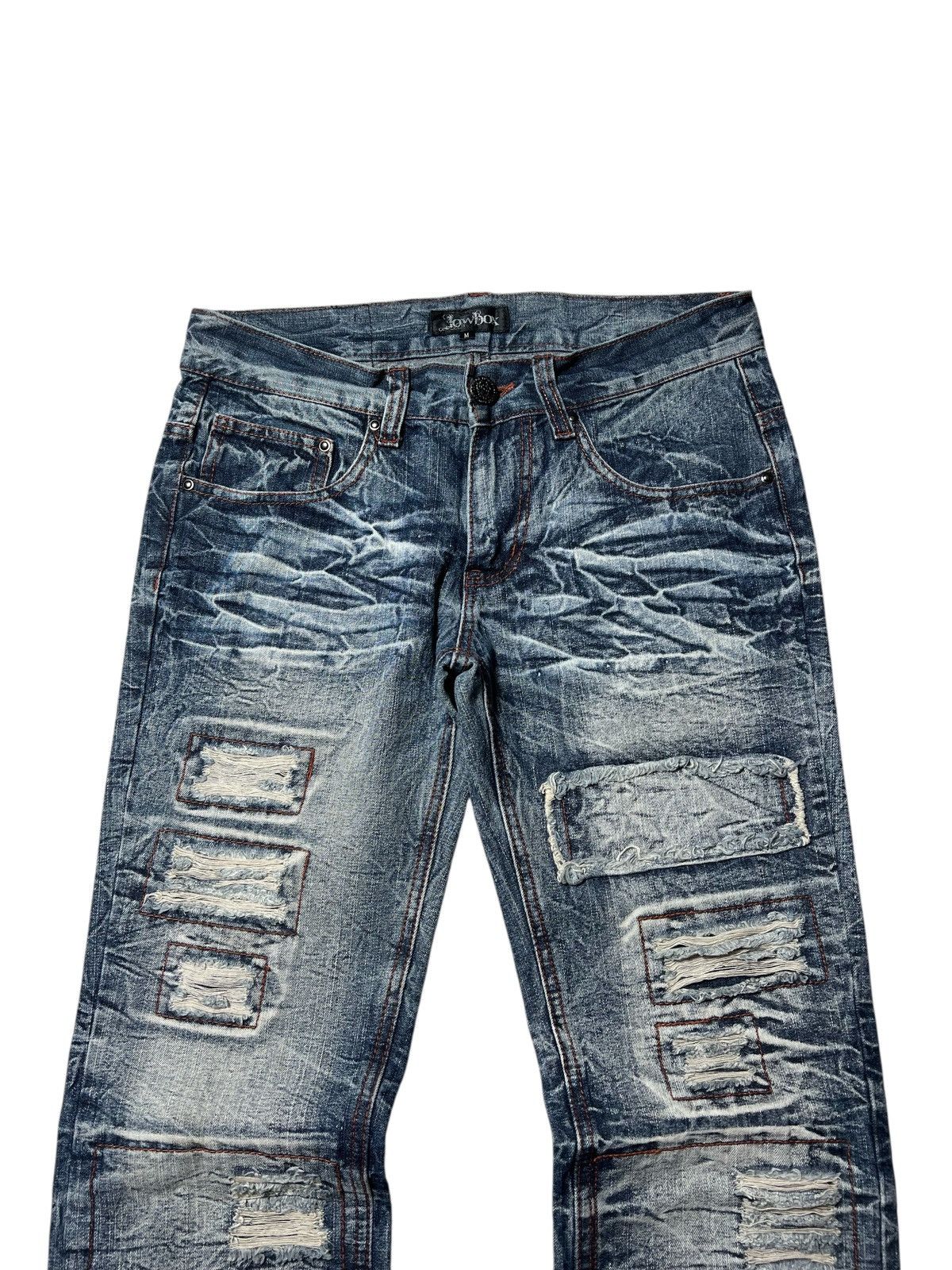 Japanese Brand Vintage Lowbox Y2k Undercover Style Distressed Pants Size US 30 / EU 46 - 3 Thumbnail