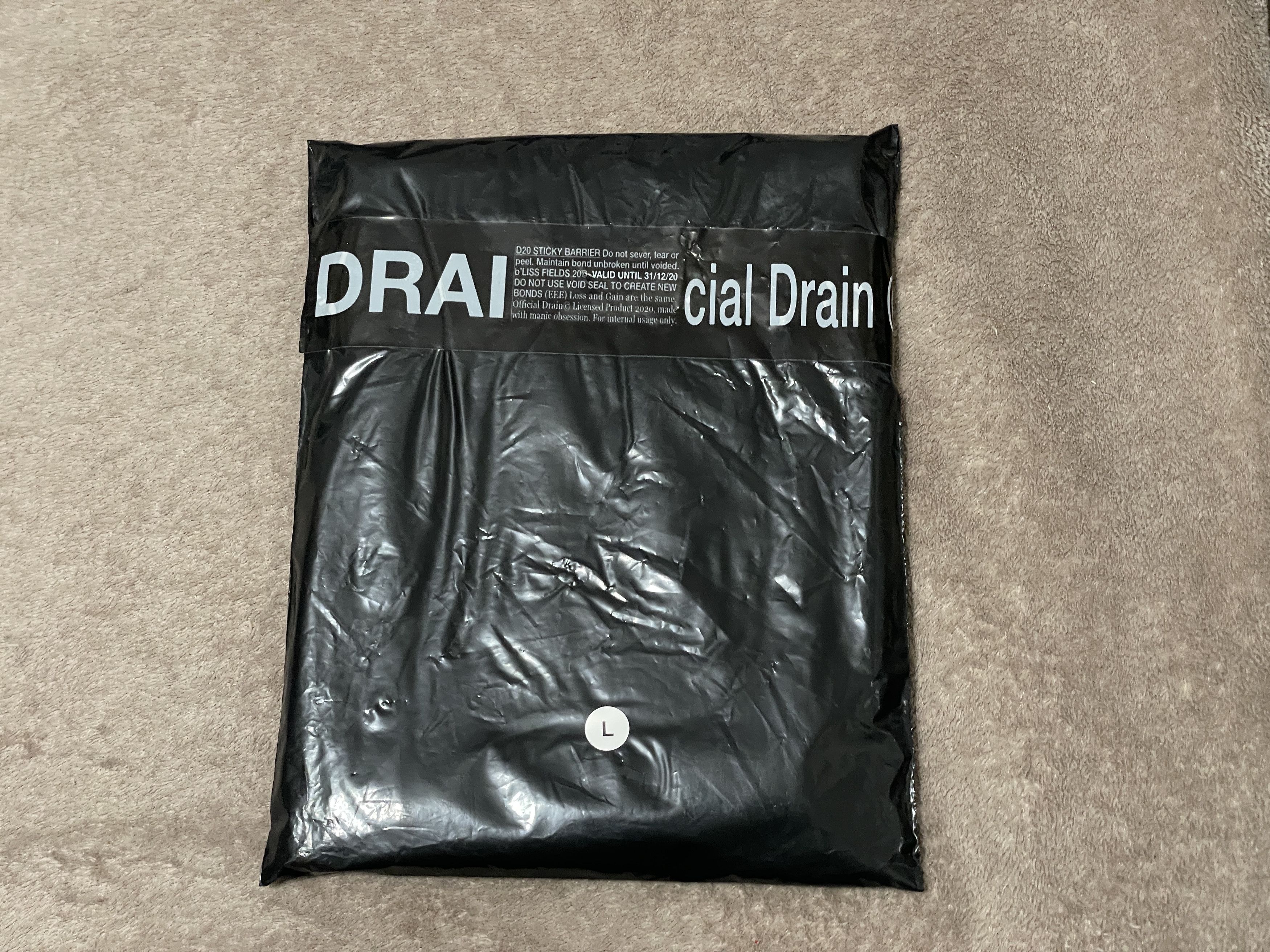 image of Drain Gang x Sad Boys Ecco2K Aaa Powerline Security T-Shirt Sealed in Black, Men's (Size Large)