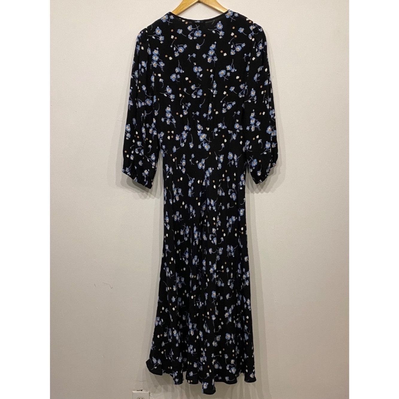 Other Ghost London Arley Viscose Black Floral V-Neck Maxi Dress Si Size XL / US 12-14 / IT 48-50 - 6 Thumbnail