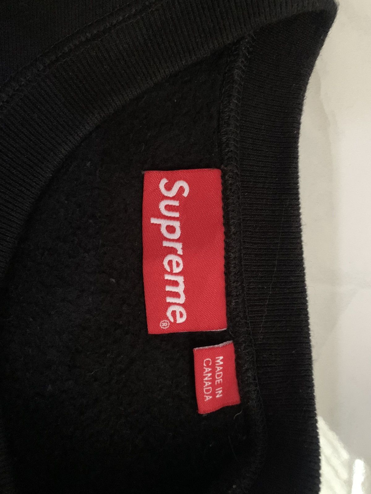 Supreme Supreme box logo crewneck black on black Size US M / EU 48-50 / 2 - 4 Thumbnail