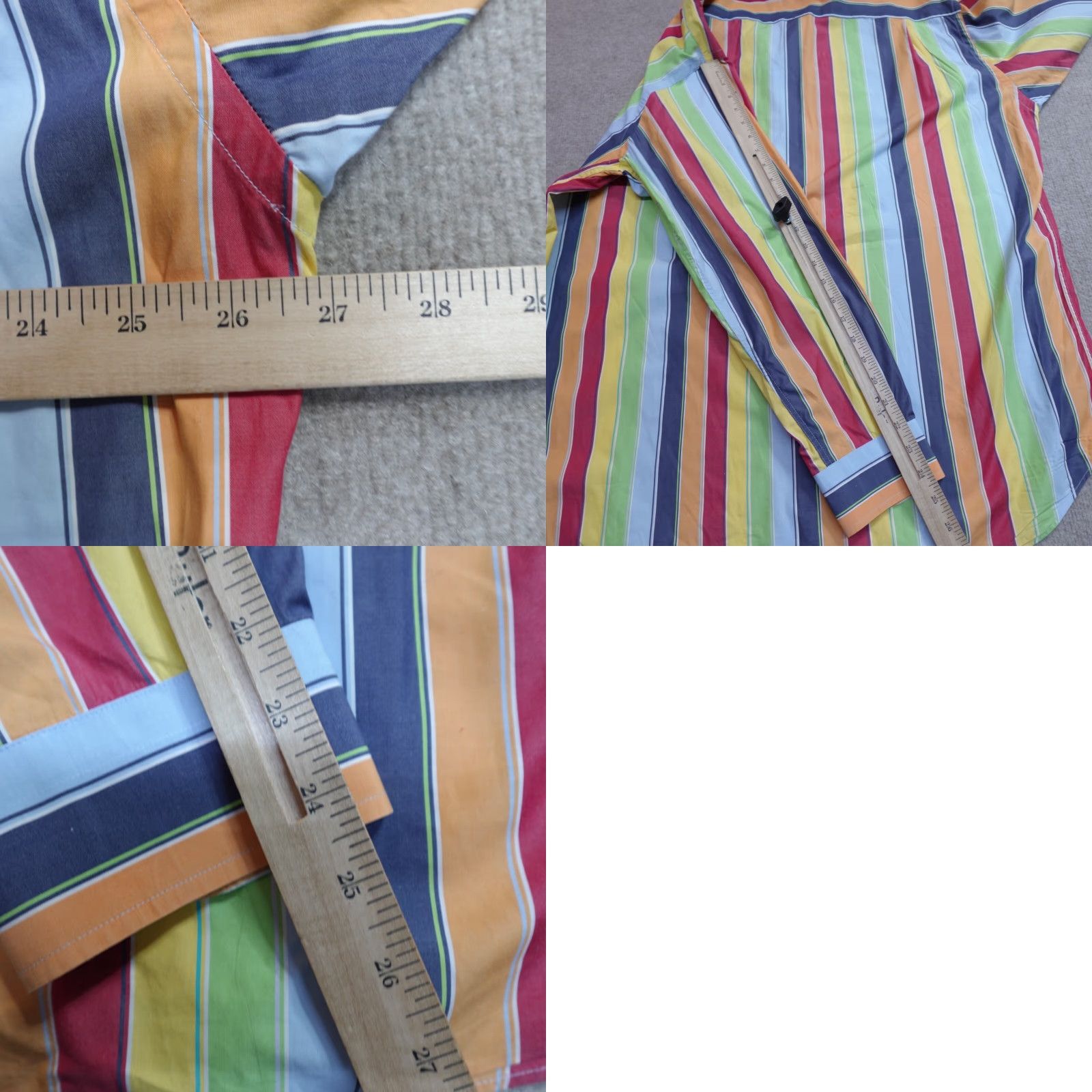 Vintage Maus & Hoffman Shirt XL Blue Yellow Green Striped Camp Collar Made In Italy Size US XL / EU 56 / 4 - 8 Thumbnail