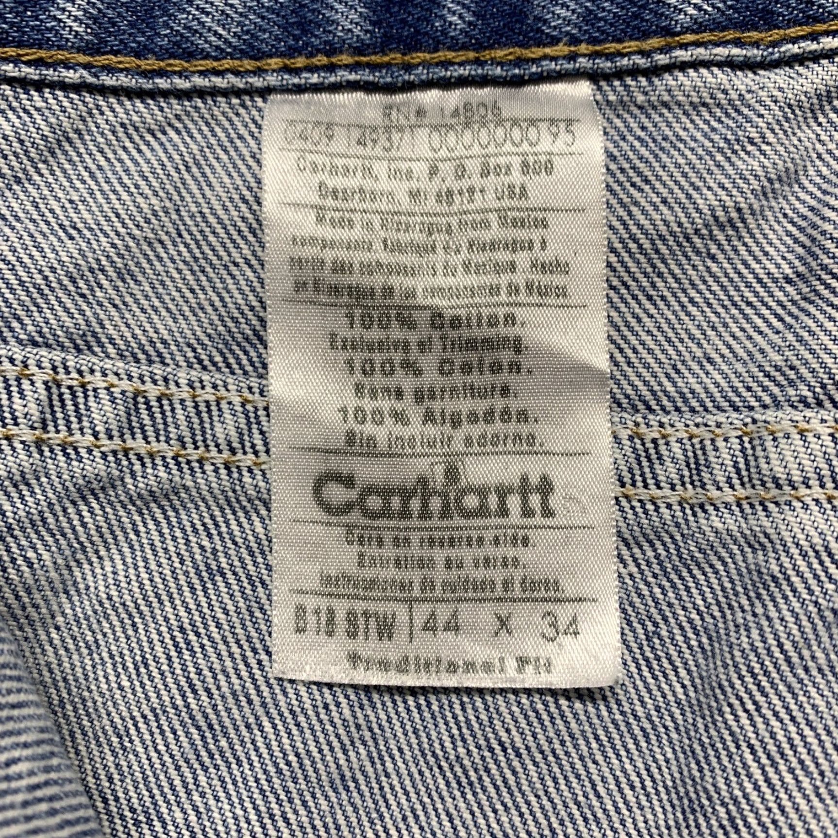 Carhartt Carhartt Jeans Size 42 X 32 1/2 Blue Denim Straight Traditional Fit READ Size US 42 / EU 58 - 7 Thumbnail