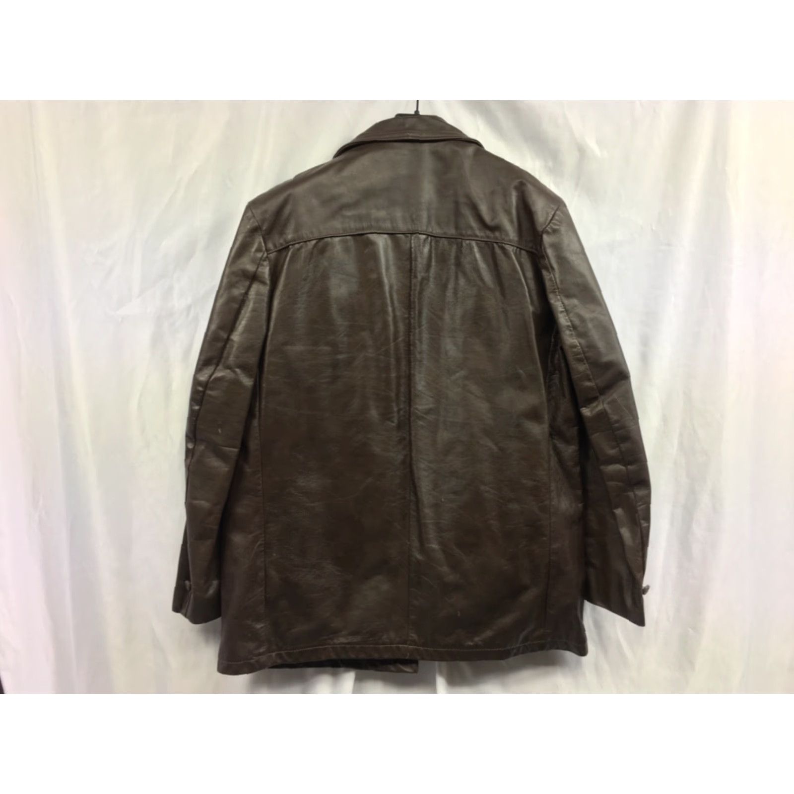 Vintage VINTAGE Leathercraft Process of America Brown Leather Jacket Coat Button Size 42 Mens Size US XS / EU 42 / 0 - 3 Thumbnail