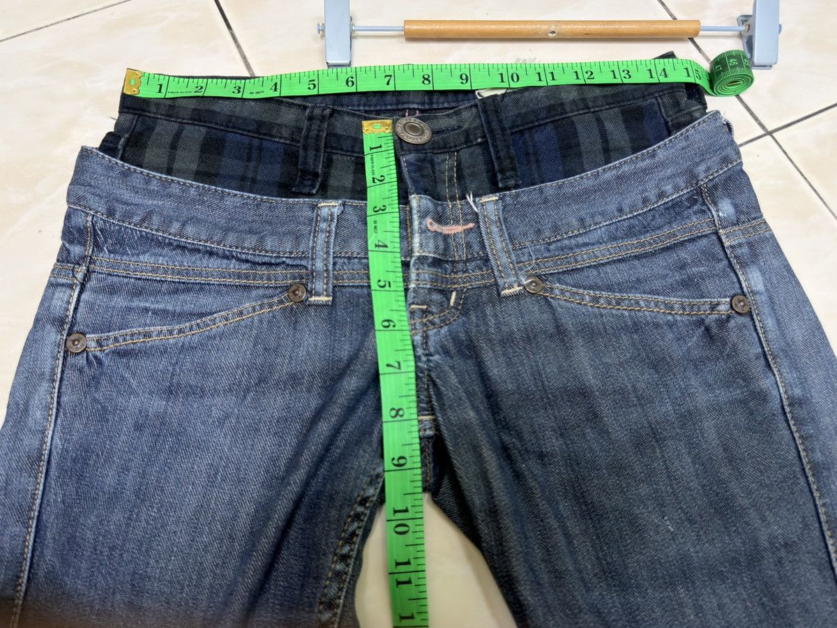 Japanese Brand Antgauge Double Waistband Plaid Low Rise Skinny Denim Jeans Size US 28 / EU 44 - 16 Thumbnail