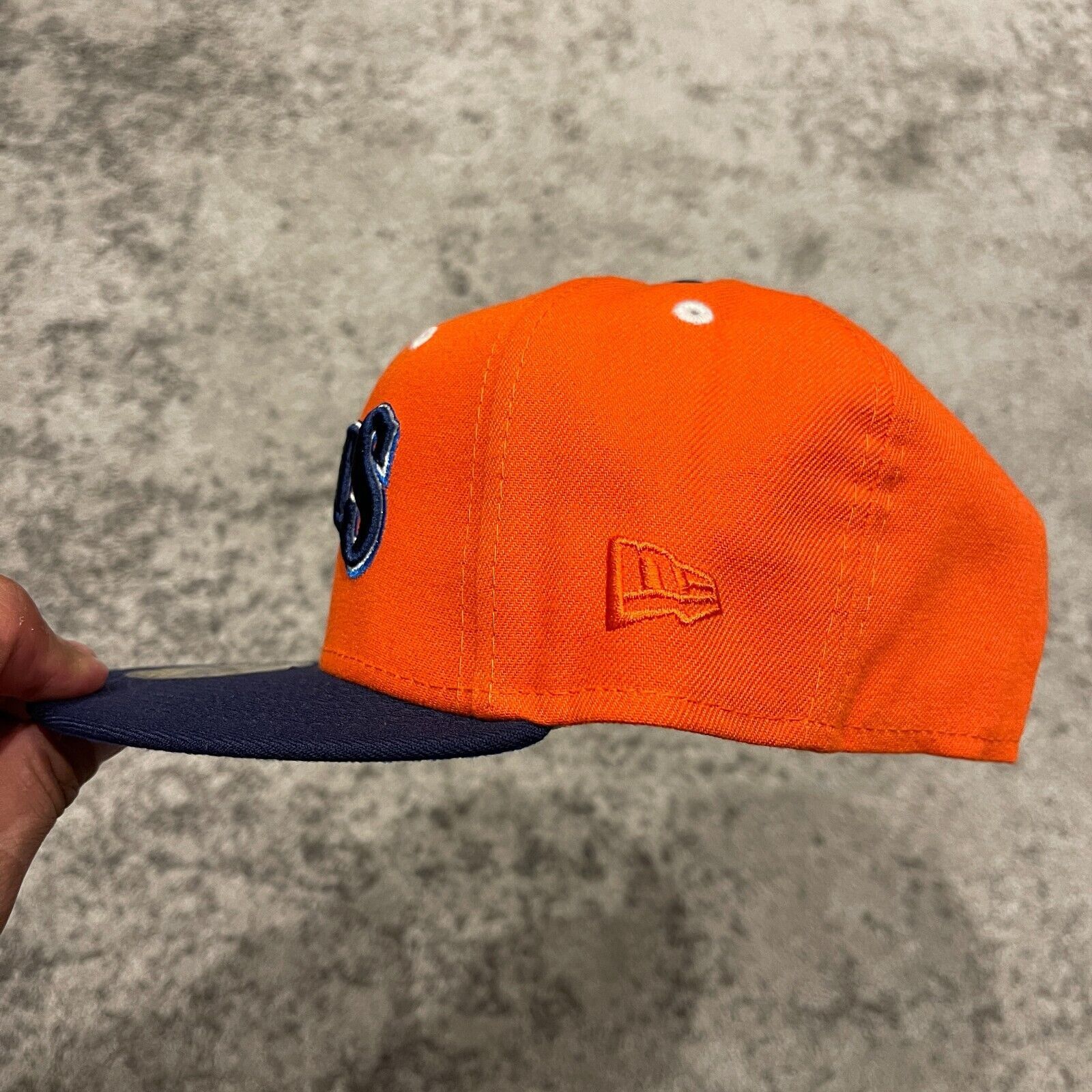 New Era San Francisco Giants orange Navy Tell It Goodbye Hat 7 1/4 Size ONE SIZE - 4 Thumbnail