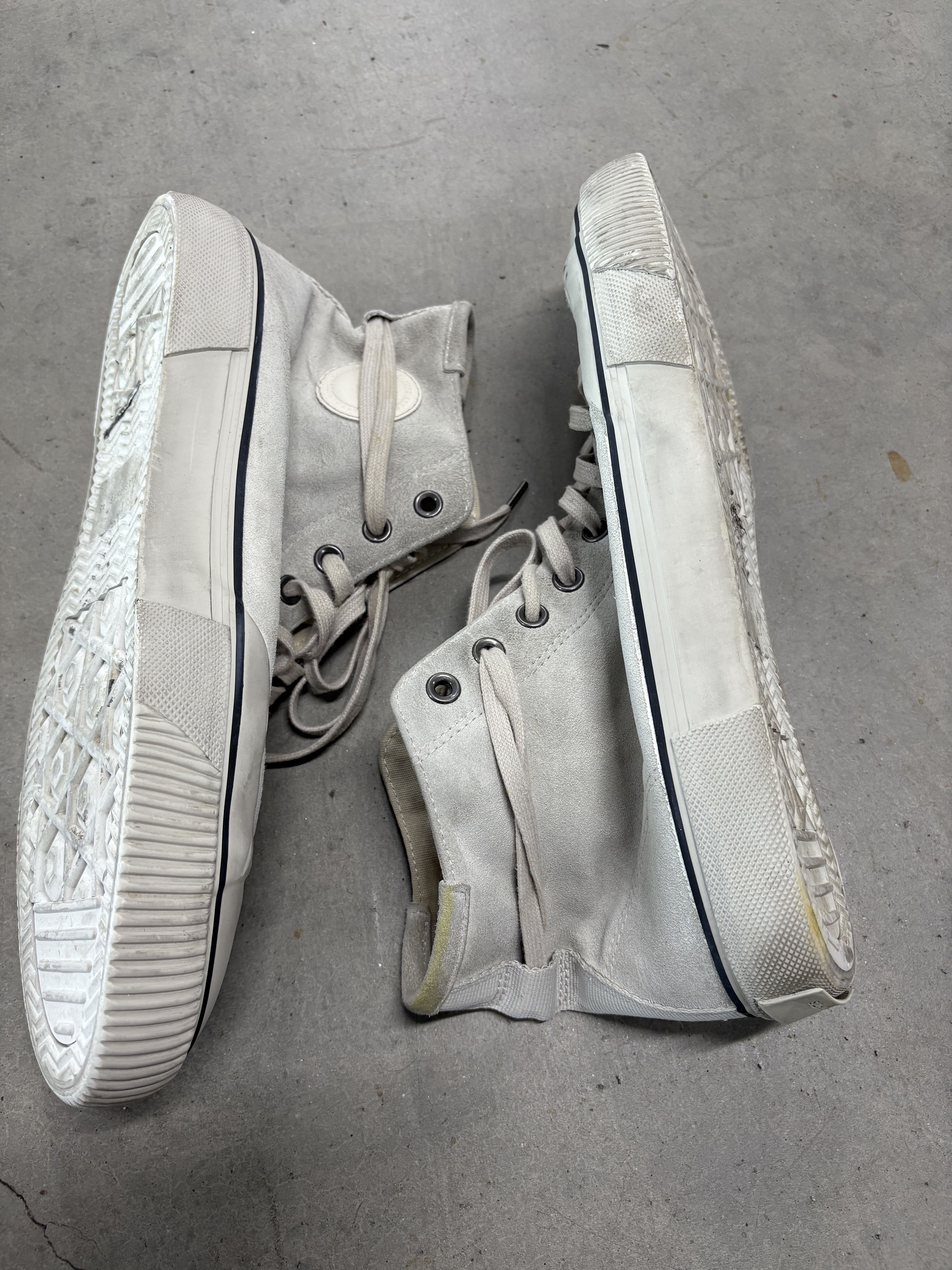 Allsaints AllSaints Dumont White Chalk High Tops Size US 12 / EU 45 - 6 Thumbnail