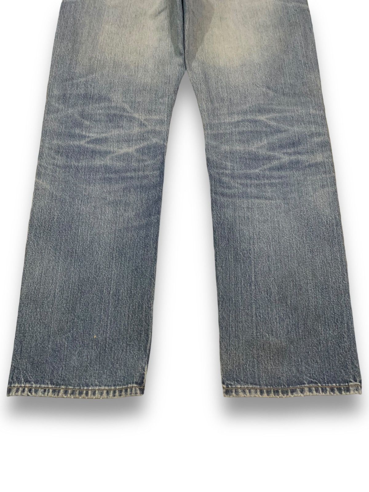 Jun Takahashi Vintage Y2K Uniqlo Blue Wash Regular Straight Ripped Jeans Size US 34 / EU 50 - 11 Thumbnail