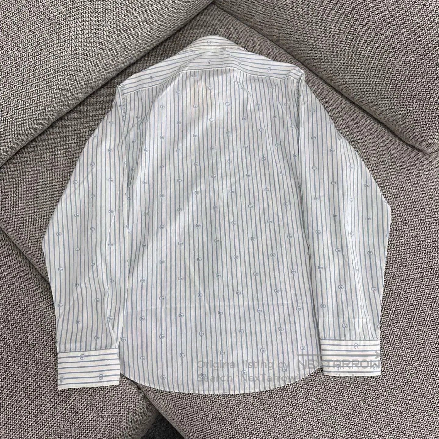 Gucci Gucci White Logo Stripe Long Sleeve Shirt. Size US S / EU 44-46 / 1 - 2 Thumbnail