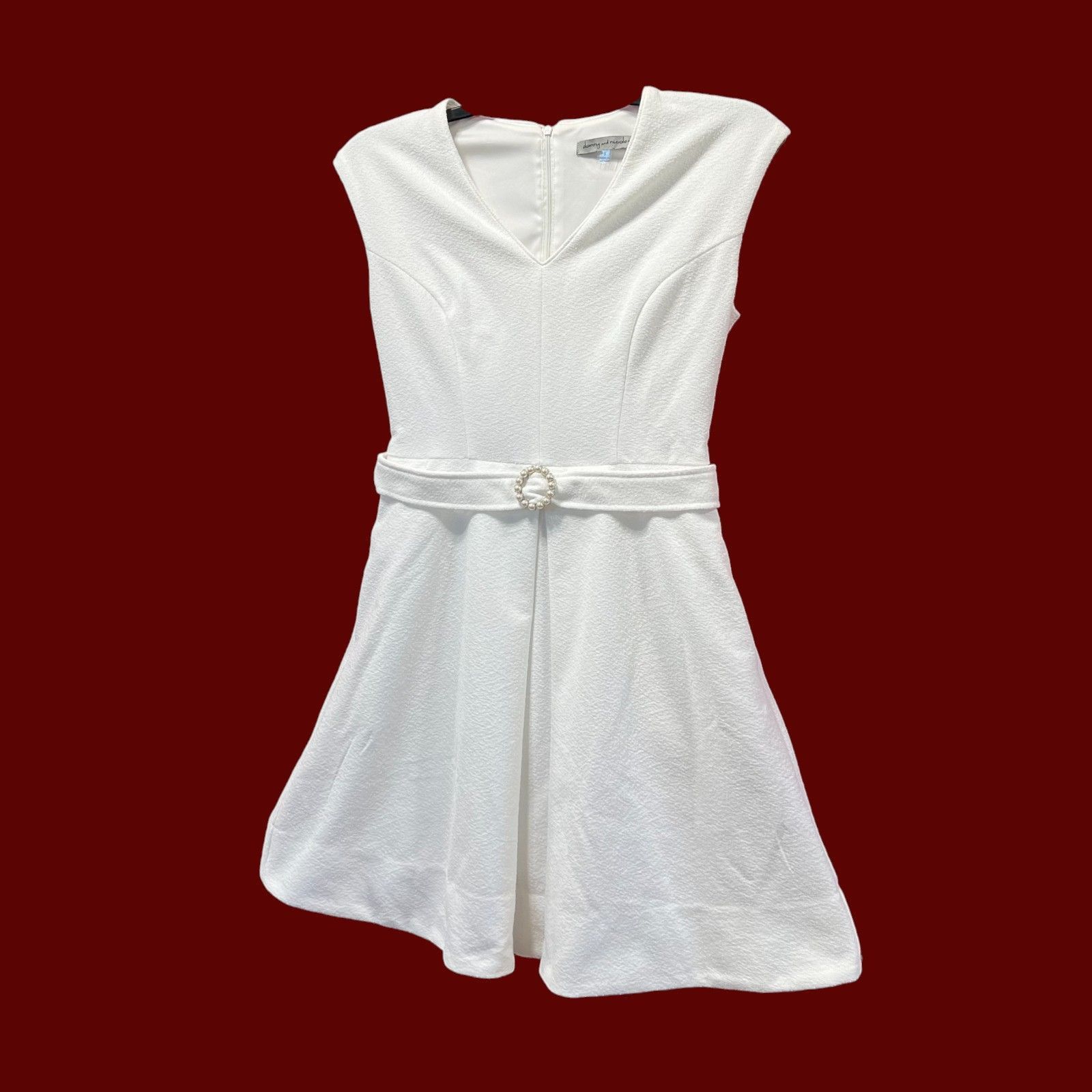 Other Danny And Nicole - Women's Sleeveless Fit + Flare Dress - Iv Size M / US 6-8 / IT 42-44 - 20 Thumbnail