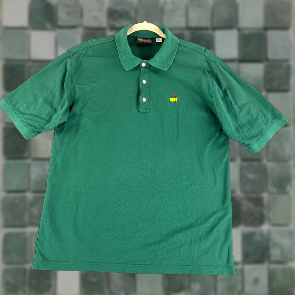 Vintage VINTAGE Masters Collection Golf Polo Shirt Mens Large Green Embroidered SS Knit Size US L / EU 52-54 / 3 - 1 Thumbnail