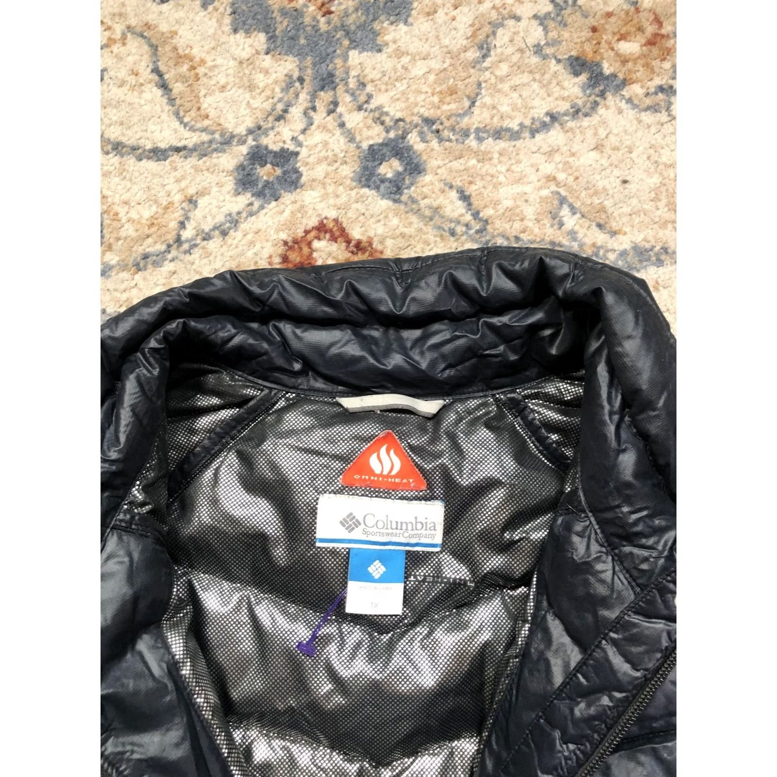 Vintage Columbia Jacket Womens 1X Black Omni-Heat Quilted Puffer Full Zip Outdoor Warm Autumn Winter Short Length Casual Travel Size XL / US 12-14 / IT 48-50 - 7 Thumbnail