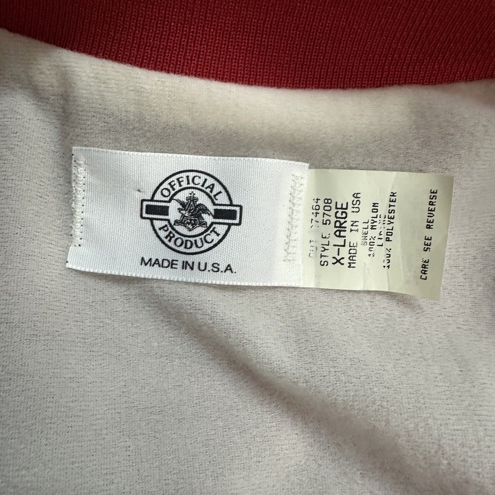 Budweiser × Vintage NWT Vintage 80s Budweiser Beer Red Bomber Satin Jacket XL Size US XL / EU 56 / 4 - 6 Thumbnail