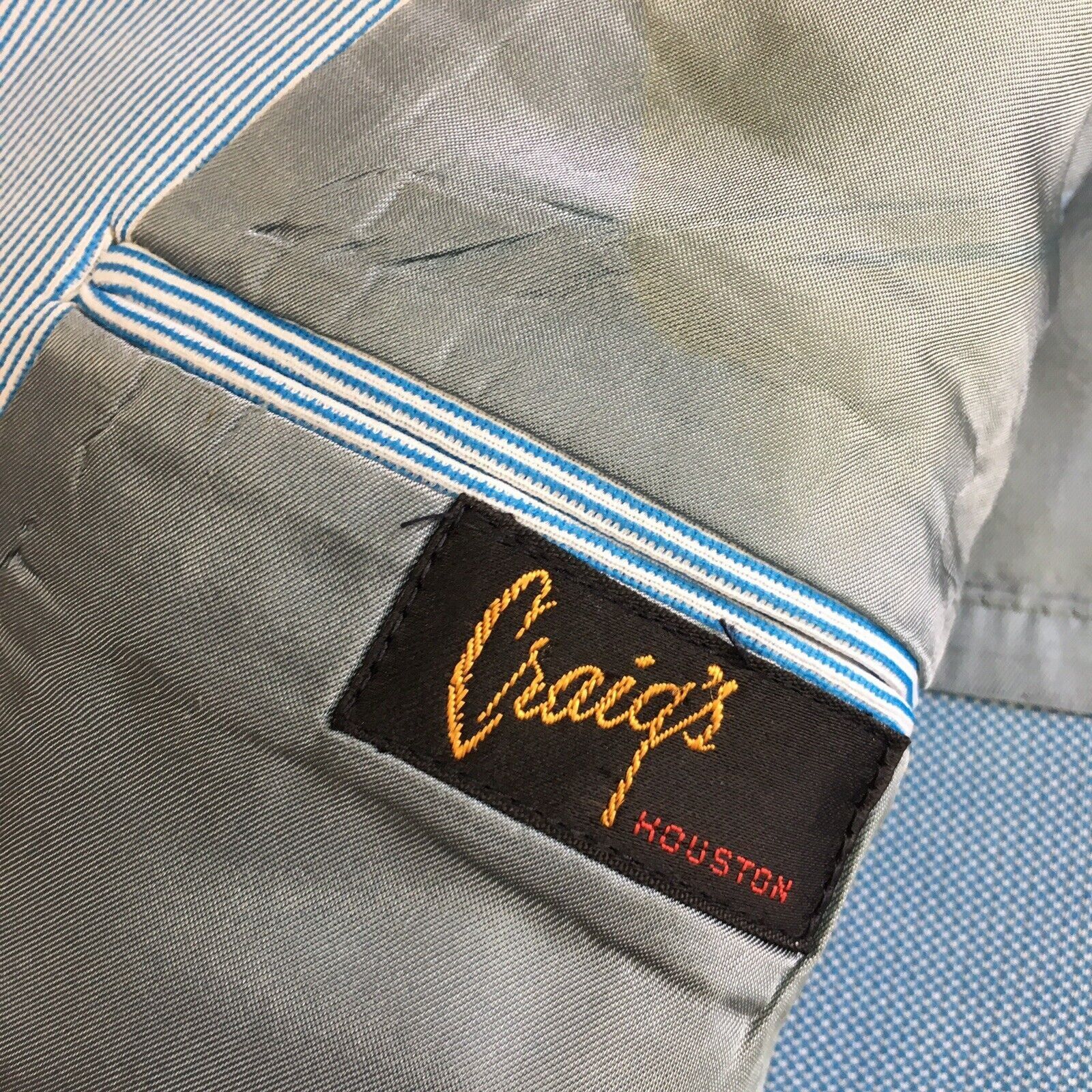 Other Vtg Craigs MOD Blue White STRIPE Boating Yacht Sport Coat Size 40R - 3 Thumbnail