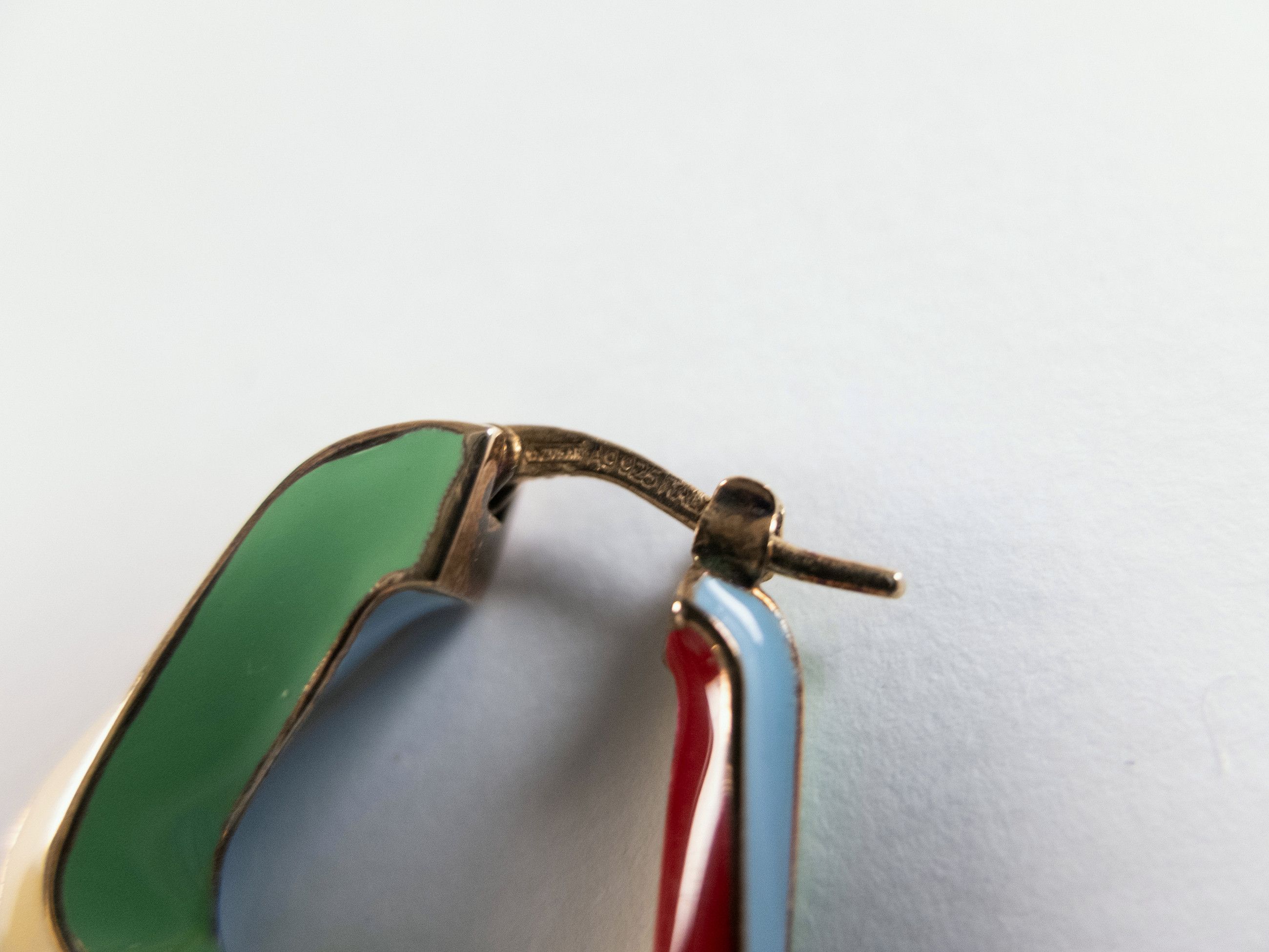 Bottega Veneta BOTTEGA VENETA Twist triangle silver hoop earrings q Size ONE SIZE - 6 Thumbnail