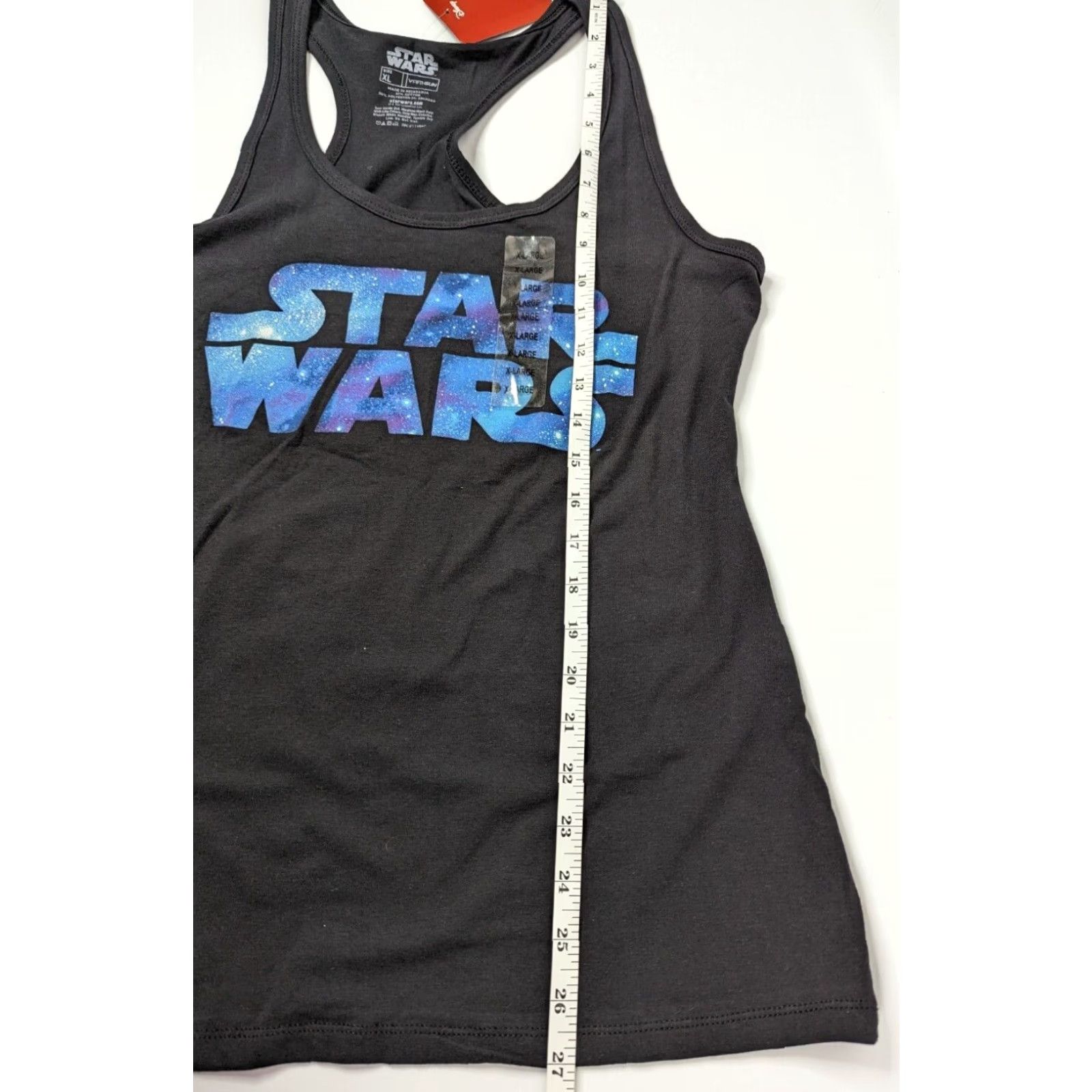 Star Wars NWT Star Wars Tank Top Star Wars Racerback XL Black Galaxy Logo Women Sleeveless Jersey Cotton Blend T-Shirt Shirt Tunic Size XL / US 12-14 / IT 48-50 - 6 Thumbnail