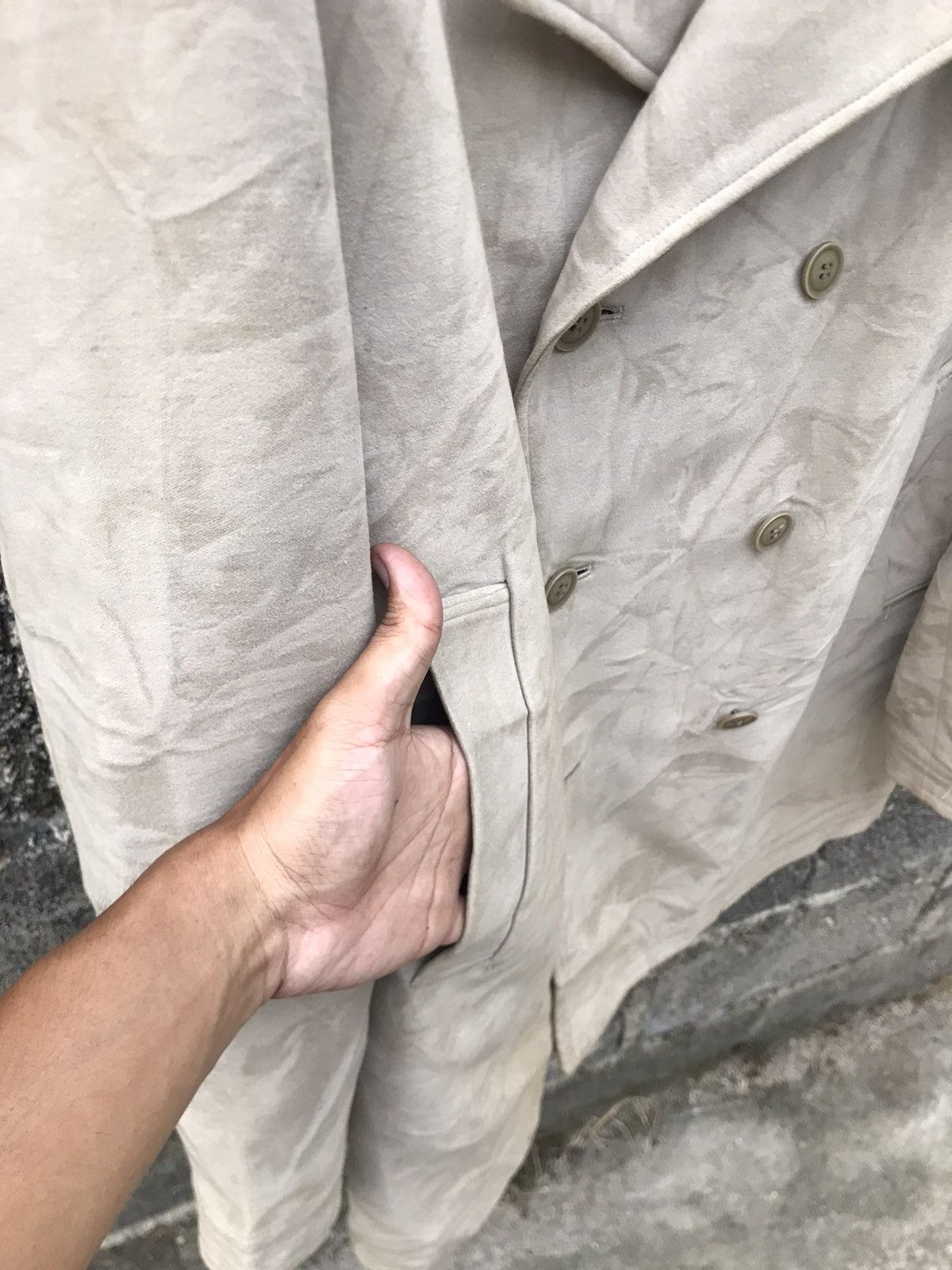 Japanese Brand × Vintage ⚡️Vintage Exotic Elements Double Breasted Peacoat Size US M / EU 48-50 / 2 - 5 Thumbnail