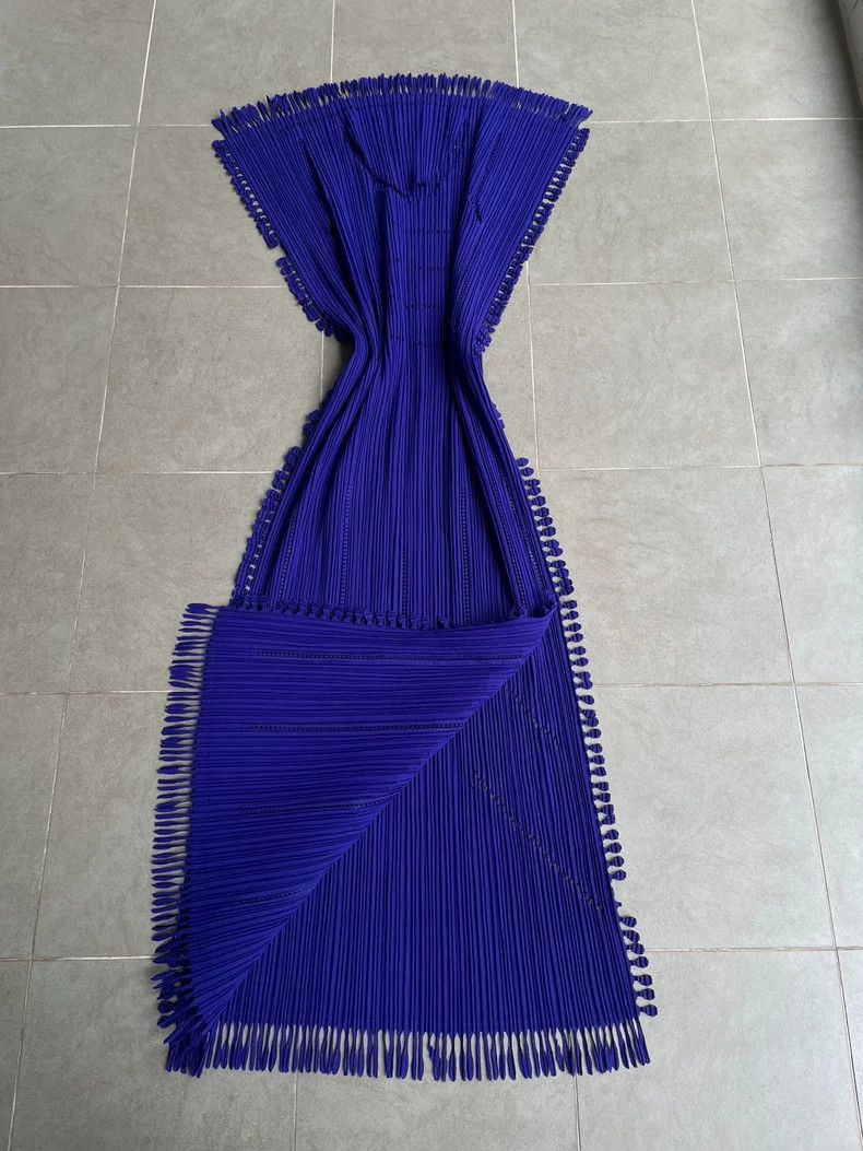 Issey Miyake Issey Miyake Blue main line dragon beard dress Size M / US 6-8 / IT 42-44 - 5 Thumbnail