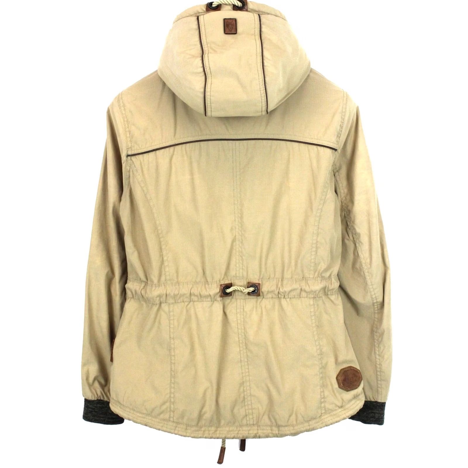 Vintage Naketano Jacket Women's Beige MEDIUM Hooded Full Zip Lightweight Size M / US 6-8 / IT 42-44 - 2 Thumbnail