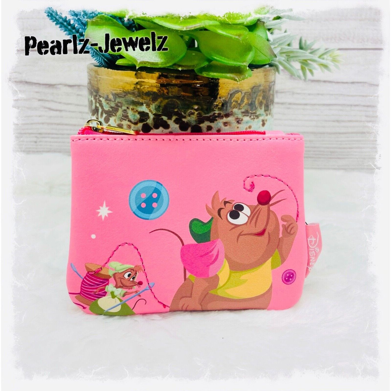 Loungefly Disney Cinderella Gus Gus Mice Coin Purse - Boxlun in Pink, Women's