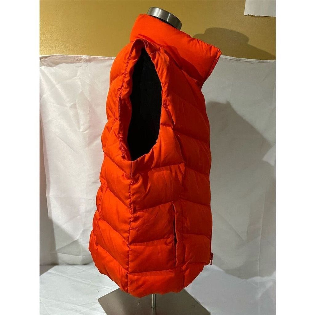 Lands' End Lands' End Women's Puffer Vest Size L Orange Winter Zip Up Size L / US 10 / IT 46 - 4 Thumbnail
