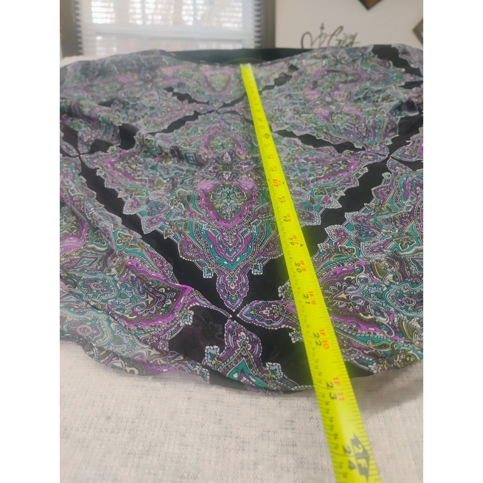Other Speeckles Womens Small Sheer Paisley Asymmetrical Blouse Pur Size S / US 4 / IT 40 - 8 Thumbnail