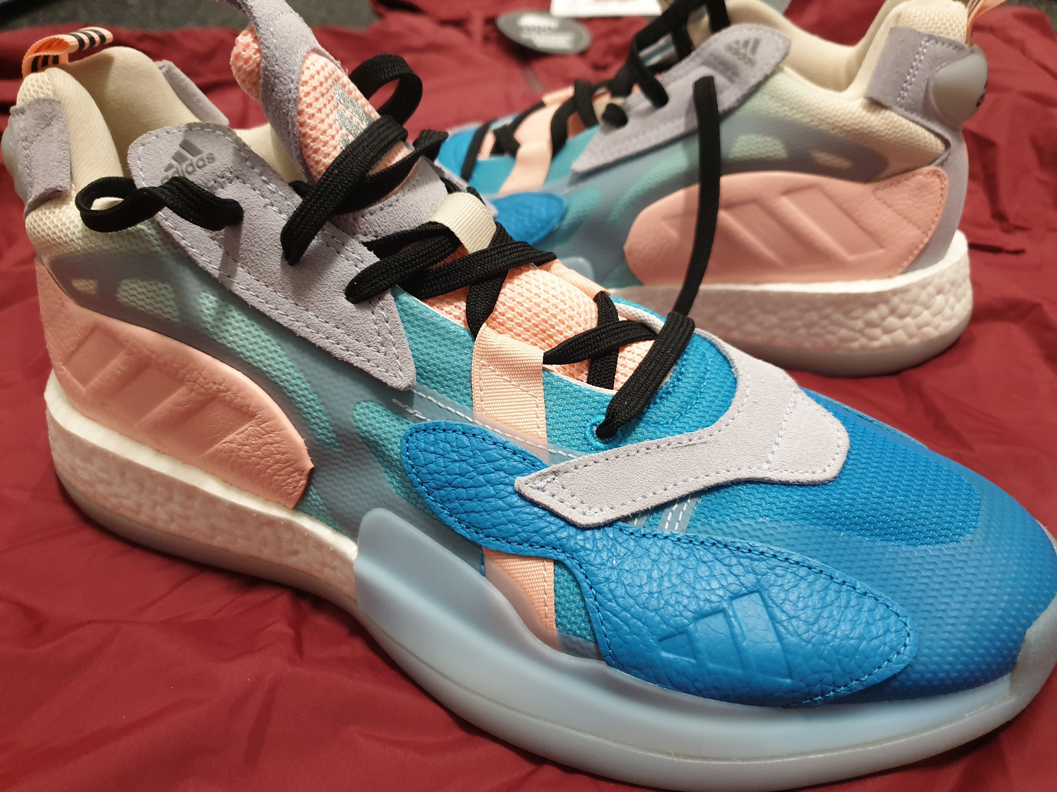 image of Adidas Zone Boost Aeroblue Clear Orange Eg5887 Mens Sz. 12 Shoes