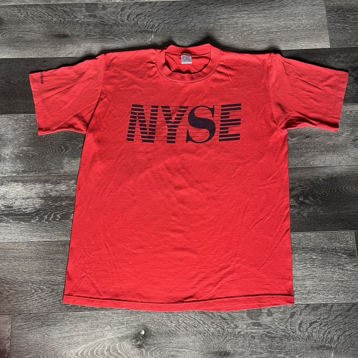 Vintage Vintage 1980s NYSE New York Stock Exchange Jerzees Tee Shirt Size US L / EU 52-54 / 3 - 1 Thumbnail