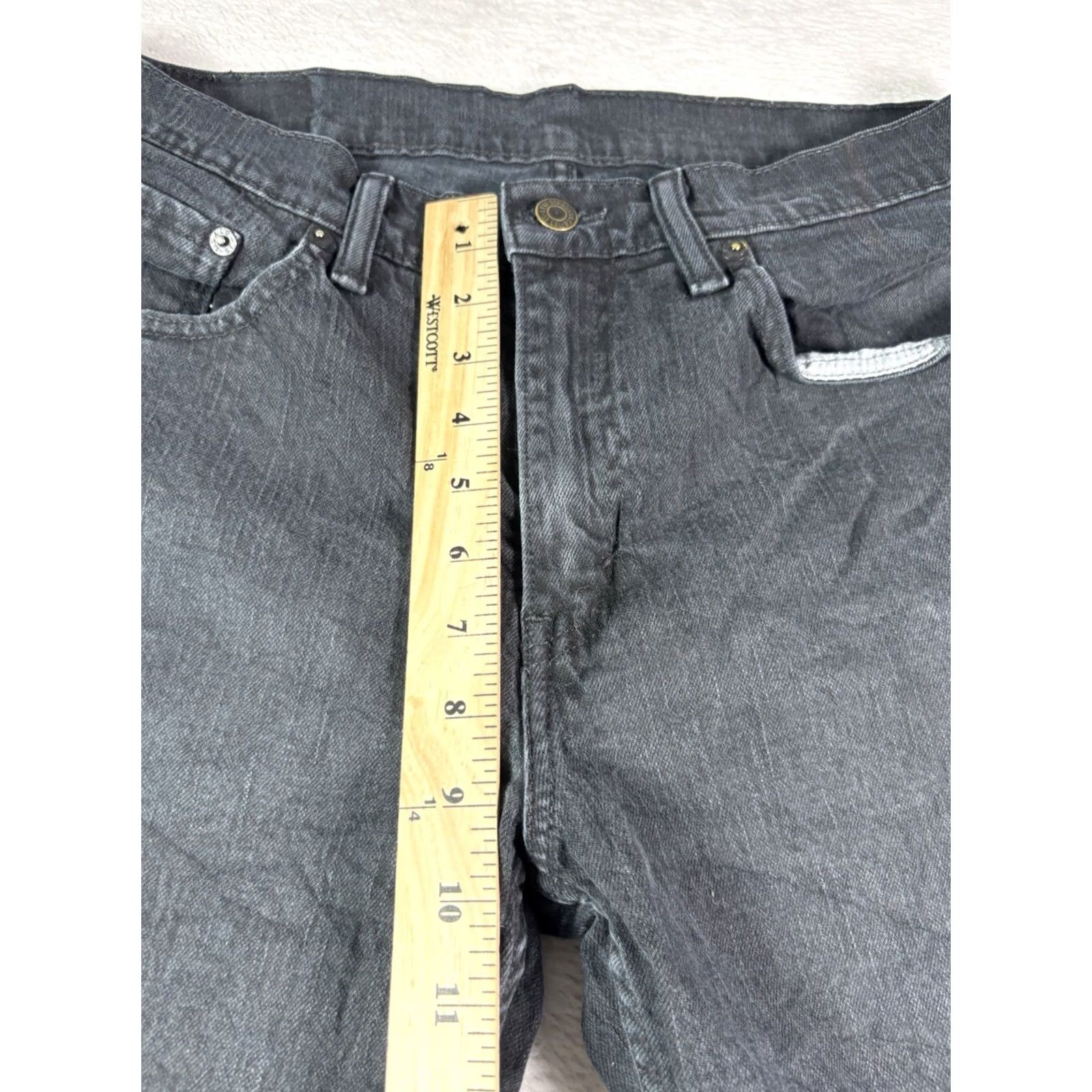 Levi's VTG Levi's 511 Jeans Shorts Mens 34x30 Black Denim Cotton Elastane Zip Pocket Slim Tapered 30in Inseam 511 Model 90s Classic Size US 34 / EU 50 - 3 Thumbnail