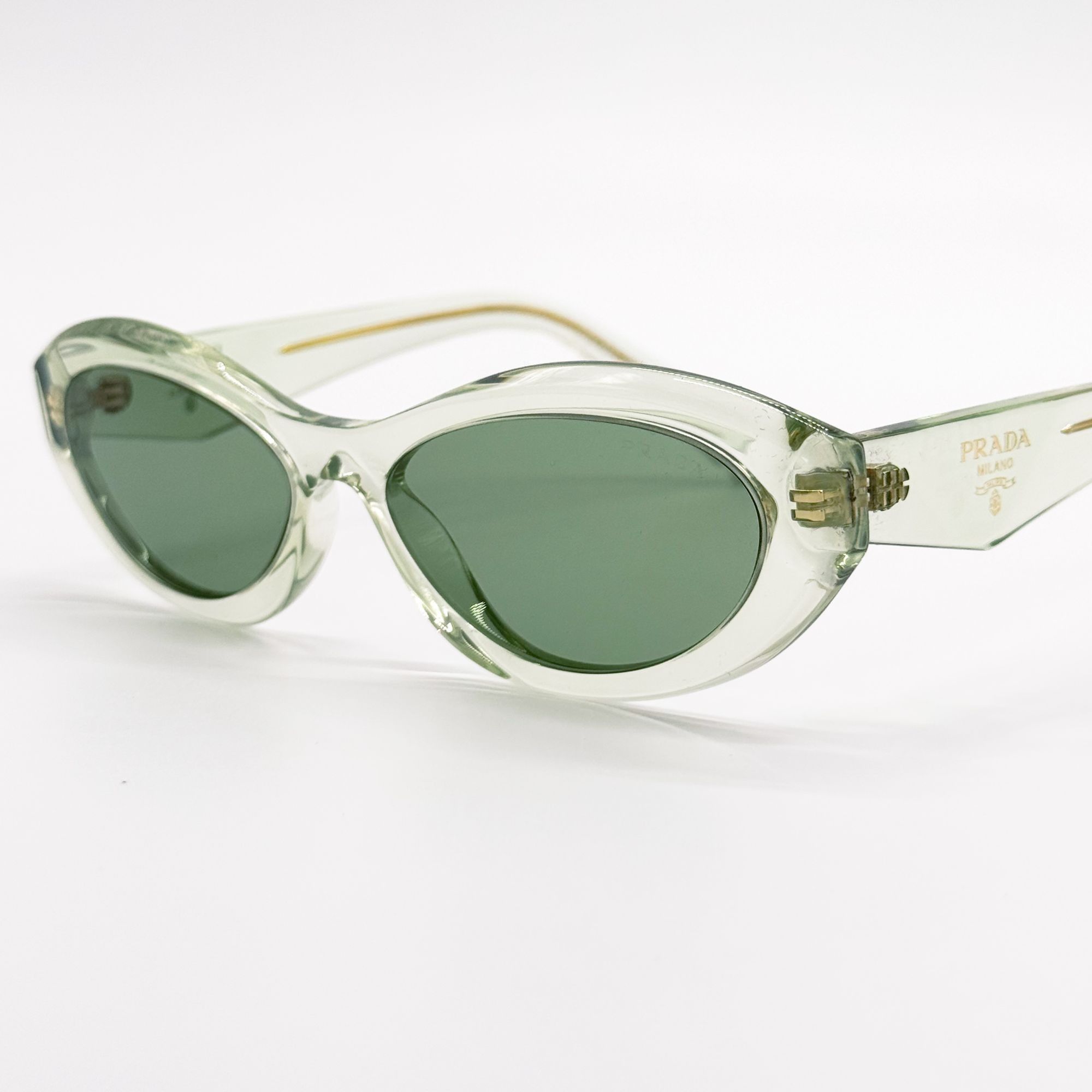Prada NEW PRADA SUNGLASSES PR26ZS 14R20E TRANSPARENT MINT WOMEN Size ONE SIZE - 3 Thumbnail