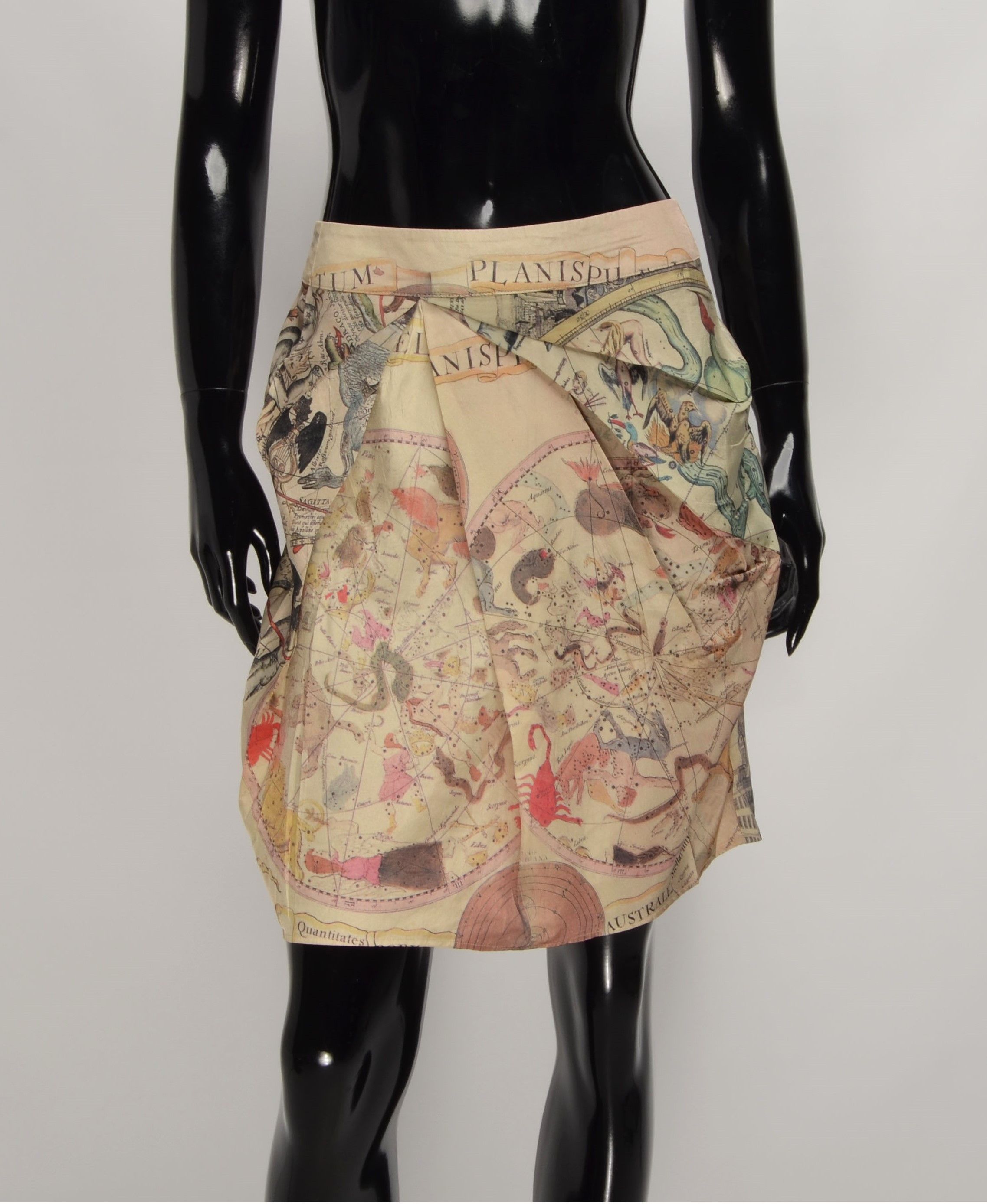 Cotelac Vintage Cotelac Y2K Horoscope Zodiac Print Tulip Mini Skirt Size 30" / US 8 / IT 44 - 1 Thumbnail