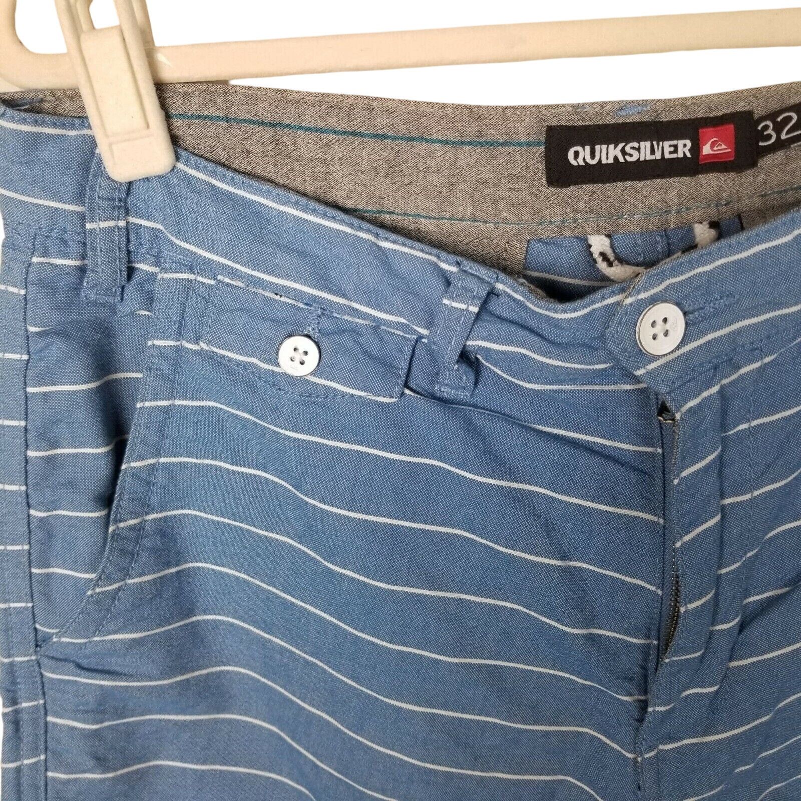 Quiksilver Quiksilver Mens Mong Talk Fixed Waist Shorts Size 32 Striped Size US 32 / EU 48 - 2 Thumbnail