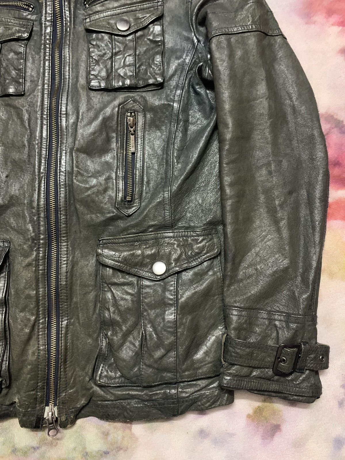 Japanese Brand Japanese Brand A.S.M Apocalypse Leather Blacked Avant-Garde Size US M / EU 48-50 / 2 - 5 Thumbnail