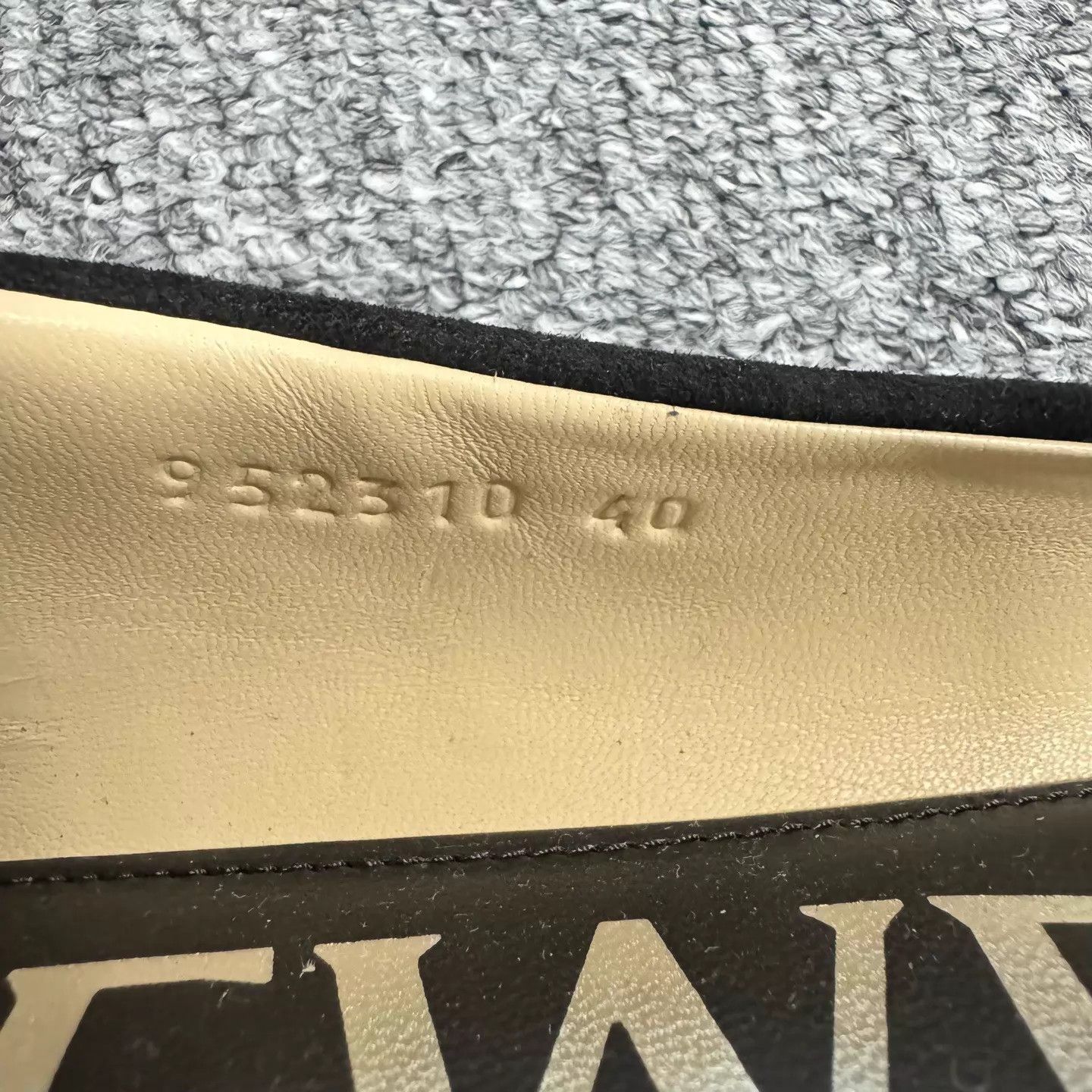 Loewe Loewe Gray Sheepskin Pave Crystal Flat Shoes 40 New Size US 9.5 / IT 39.5 - 7 Thumbnail