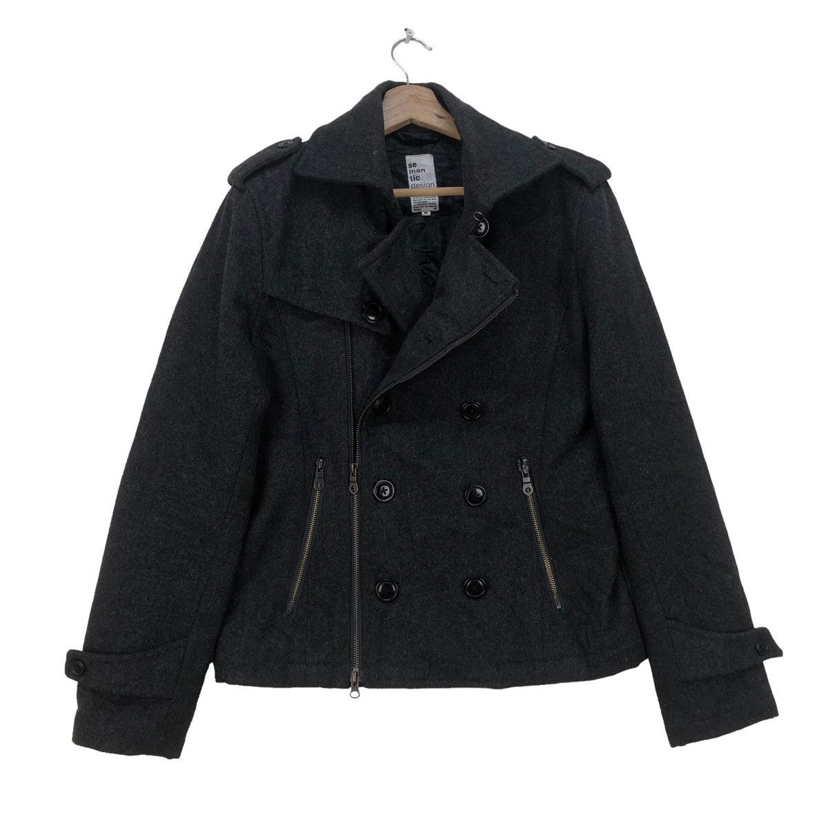 HRMTG 🔥Japanese Brand Semantic Design Double Collar Jacket Size US S / EU 44-46 / 1 - 1 Thumbnail