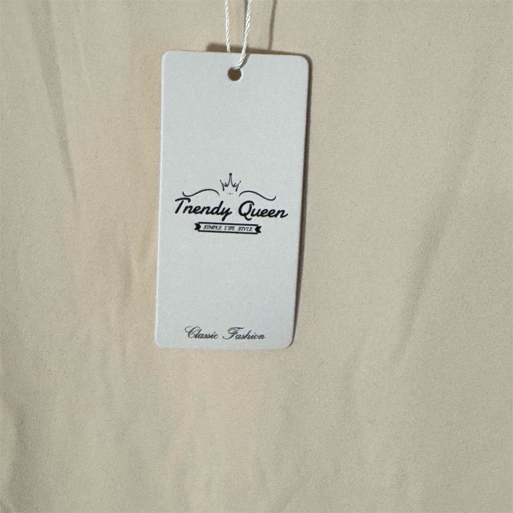 Other NWT Trendy Queen Women's Beige Long Sleeve Crop Top Size M Size M / US 6-8 / IT 42-44 - 3 Thumbnail