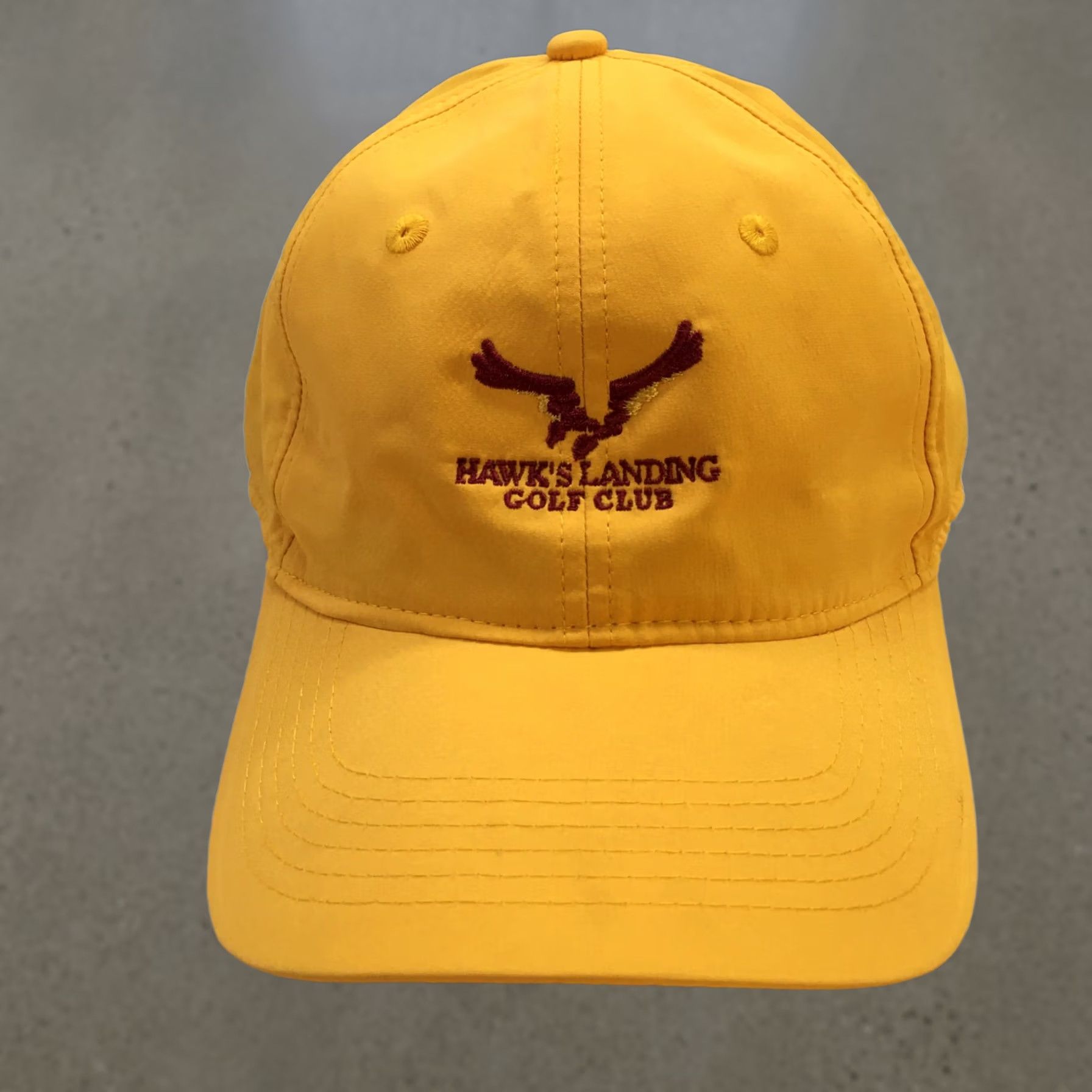 Vintage Ahead Hawks Landing Golf Club Baseball Cap Hat Mens Gold One Size Adjustable Size ONE SIZE - 1 Thumbnail