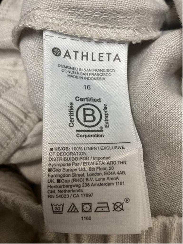 Athleta NWOT Athleta Linen Pockets Tapered Ankle Pants Women Size 16 Size 38" / US 16 / IT 52 - 5 Thumbnail