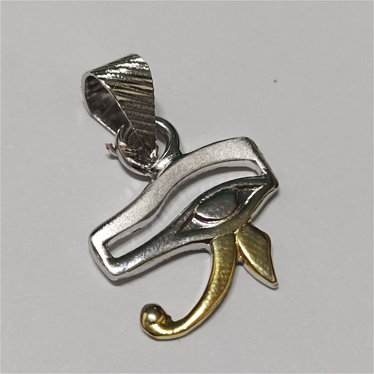 Sterling Silver handcrafted 925 silver Eye of Horus pendant Egyptian style Size ONE SIZE - 2 Thumbnail