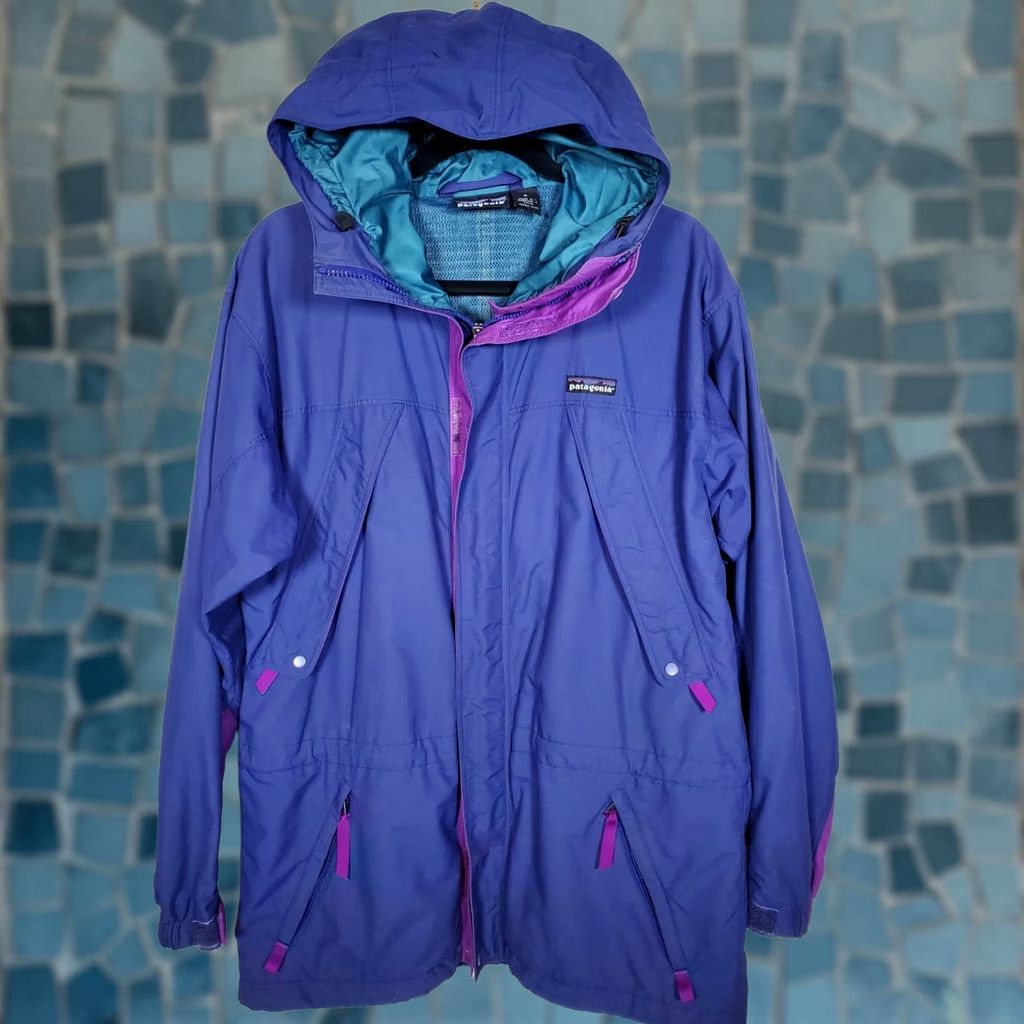 Patagonia VINTAGE Patagonia Storm Jacket Mountain Parka 85020 Blue Purple Women's Size S - Patagonia Storm - Jacket - Women - Blue - Purple - S Size S / US 4 / IT 40 - 1 Thumbnail