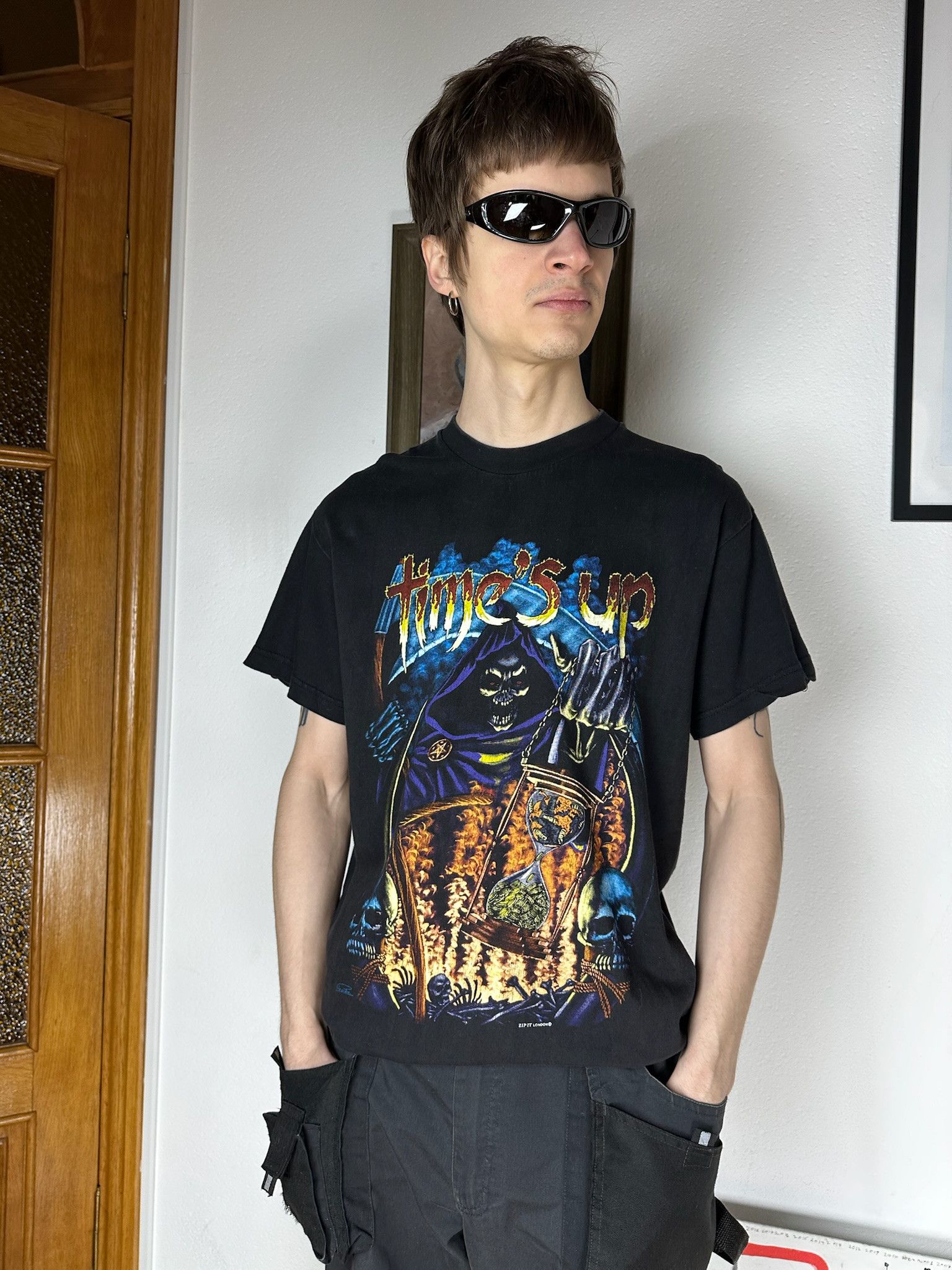 Band Tees Vintage 2000s Skull Bones Tee grim reaper evil Size US L / EU 52-54 / 3 - 3 Thumbnail
