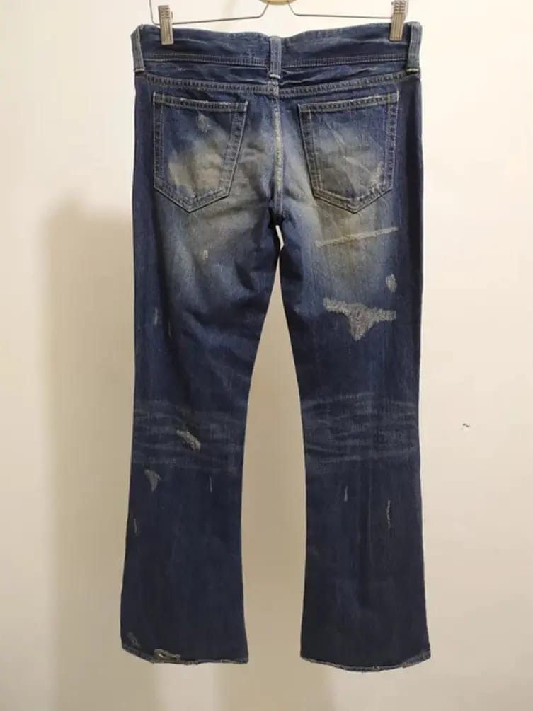Vanquish VANQUISH Distressed Denim Flare Jeans Made In Japan Size US 28 / EU 44 - 5 Thumbnail
