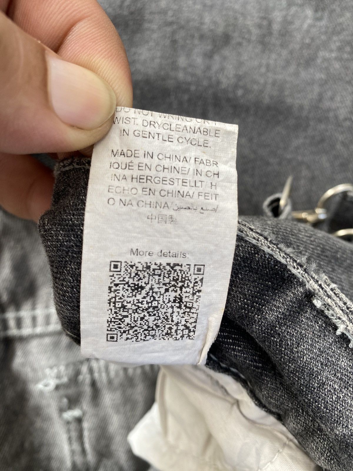 Japanese Brand ROMWE SUPER BAGGY RAVER PANT DENIM CARGO FADED BLACK Size US 30 / EU 46 - 8 Thumbnail
