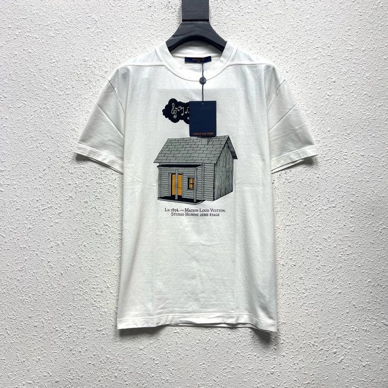 Louis Vuitton Louis Vuitton Note Wooden House Printed Short Sleeve 2502-N Size US S / EU 44-46 / 1 - 1 Thumbnail
